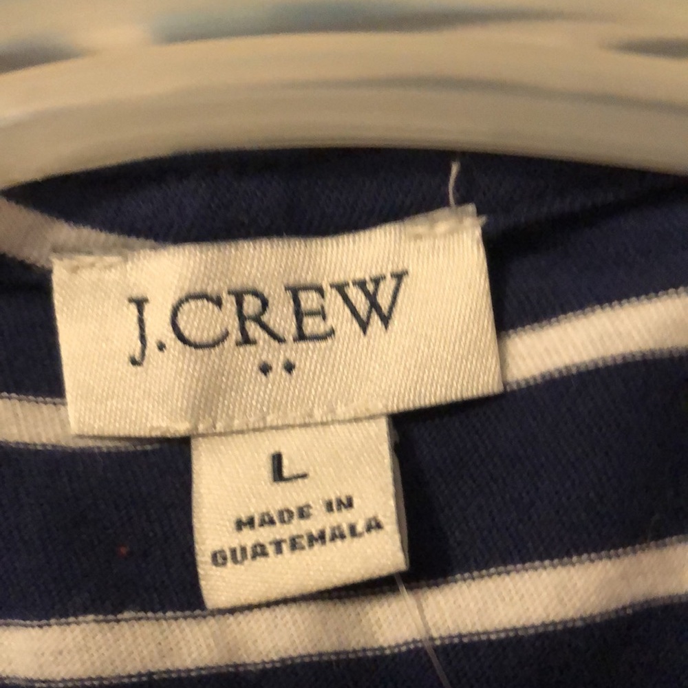 NWT J Crew Ladies Sleeveless Navy & White Striped Dress -Cotton - Picture 5 of 6